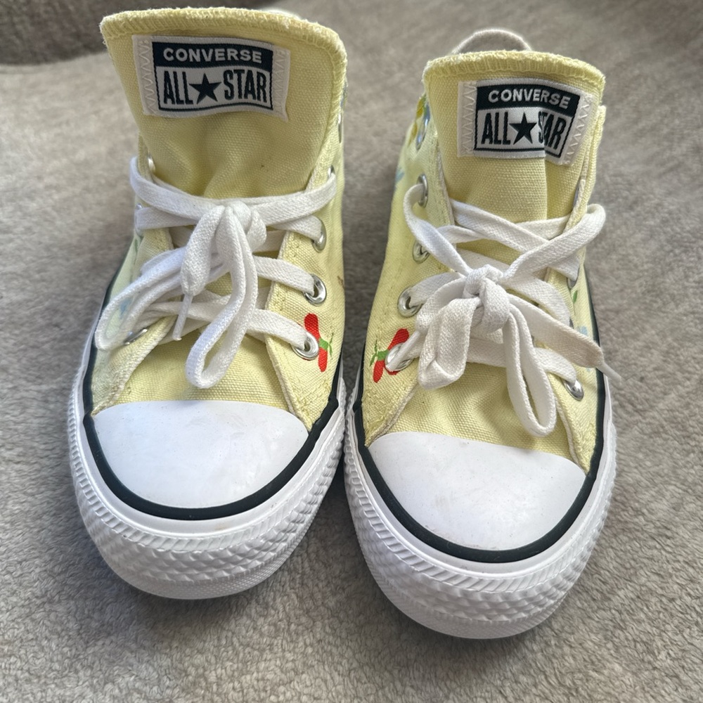 Converse Lemon Canvas Sneakers with White Accents